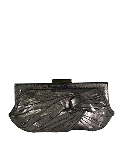 Metallic Crackled Clutch, front view